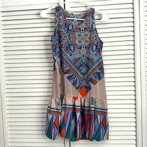 Lovers + Friends Pink Paisley Drop Waist Dress